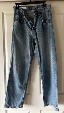 ZARA Baggy Fit Mid-Wash Blue Denim Jeans Size 30”x30”